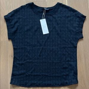 Elegant Black Women's Short Sleeve Top